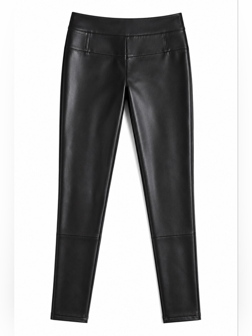 Le Château Black Faux Leather Pull On Skinny Pants 16